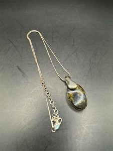 Sterling and Amber Necklace