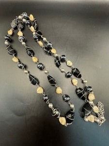 Funky Black and Tan Necklace