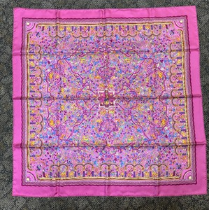 Colorful Hermes Scarf Les Jardins Darmenie with Box