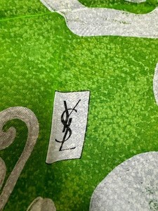 Yves Saint Laurent Shamrock Scarf with Box