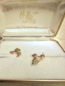 Pair Of Black Hills Gold Earrings