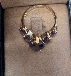 Beautiful Purple Amethyst 14K Gold Ring