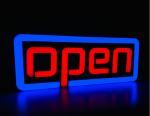 lot 209 image: Jumbo 30 x 13 Ultra Bright LED Neon Open Sign  Remote Controlled