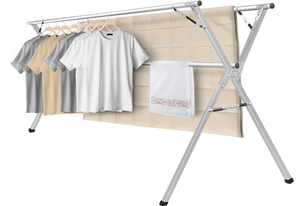lot 213 image: Sillars Clothes Drying Rack, 63 inches Laundry Drying Rack Clothing Foldable & Collapsible