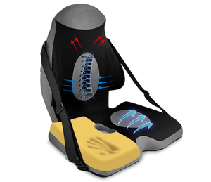 lot 313 image: Memory Foam Seat Cushion & Lumbar Support Pillow,Ergonomic One Piece Cushion