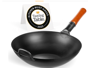 lot 263 image: YOSUKATA Carbon Steel Wok Pan Stir Fry Pans