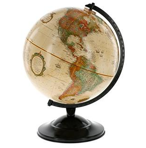 lot 132 image: Globe With Antique Shading - Raised Relief Topographical Political Globe