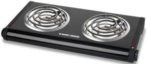 lot 164 image: BLACKDECKER Double Burner Portable Buffet Range