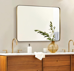 lot 184 image: Gold Bathroom Mirror for Wall