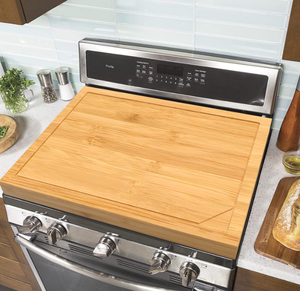 lot 221 image: Bamboo Noodle Board Stove Covers with Built-in Handles