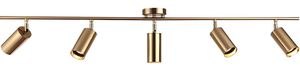 lot 225 image: BOKT 5-Light LED Track Lighting Fixtures Ceiling Gold Modern