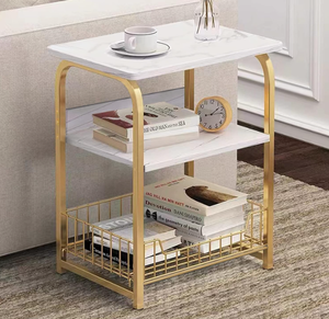 lot 226 image: Garden 4 you End Table Side Table 3 Tiers White Marble Nightstand