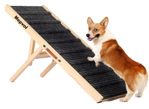 lot 274 image: Mepvol Dog Ramp,Stable Wooden Pet Ramp for All Small and Older Animals,43.5 Long Ramps with 8 Steps