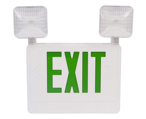 lot 276 image: Morris Products Combo LED Exit Emergency Light  Standard Type, Green LED Color