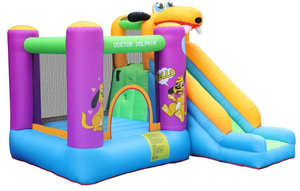 lot 11 image: Doctor Dolphin Bounce House Slide with Blower Bounce House