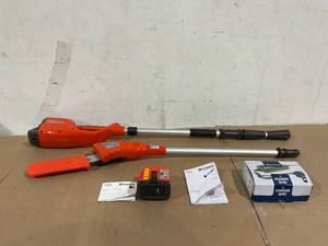 lot 3 image: Husqvarna 120iTK4-P Cordless Electric Pole Saw with Battery and Charger Included