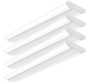 lot 99 image: LOT OF 4 AntLux 4FT LED Wraparound Light Fixture 50W Ultra Slim LED Shop Lights for Garage
