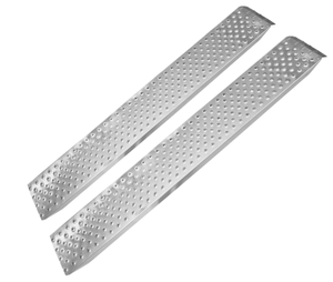 lot 419 image: ThunderBay Non-Folding Galvanized Steel Loading Ramp Set