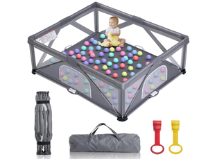 lot 423 image: GENTEACO Foldable Baby Playpen, Indoor & Outdoor (5971)