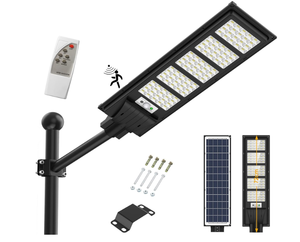 lot 435 image: Anzid 350W Solar Street Light Motion Sensor, 400LED Dusk to Dawn Solar Flood Lights Outdoor with Remote Control