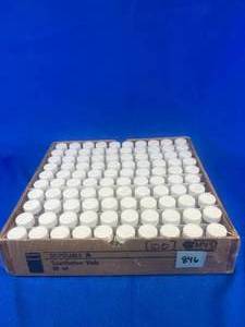 lot 66 image: 100 - Disposable Scintillation Vials 20ml With Caps Sealed Box