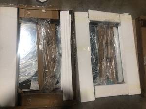 Lot of 2 Kate and Laurel Darbridge 20.00 in. W x 30.25 in. H Silver Rectangle Traditional Framed Decorative Wall Mirror Customer Returns See Pictures