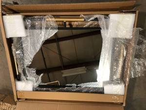 StyleWell Medium Rectangle Black & Gold Modern Accent Mirror (32 in. H x 24 in. W) Customer Returns See Pictures