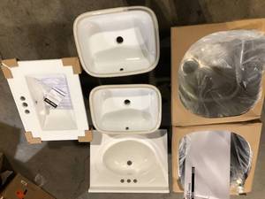 Lot of Assorted Sinks Various Sizes Models and Conditions Customer Returns See Pictures