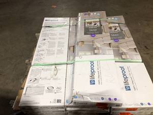 9 Boxes of Lifeproof Chevron Champagne Beach Wood 12 MIL x 12 in. W x 28 in. L Click Lock Waterproof Vinyl Plank Flooring (18.9 sqftcase)  Customer Returns See Pictures