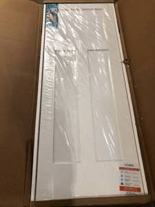 eightdoors 30 in. x 80 in. x 1-38 in. Shaker White Primed T-Shape 3-Panel Solid Core Wood Interior Slab Door Customer Returns See Pictures