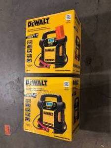 Lot of 2 DEWALT 1600 Peak Amp Jump Starter with Digital Compressor and USB Power Bank    Customer Returns See Pictures