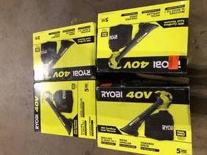 Lot of 4 RYOBI 40V Vac Attack Cordless Battery Leaf VacuumMulcher (Tool Only)   Customer Returns See Pictures