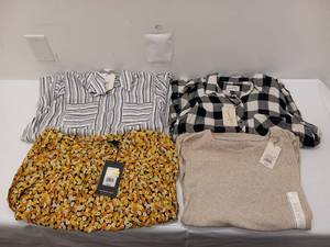 4 NEW WOMENS SHIRTS SIZE LARGE