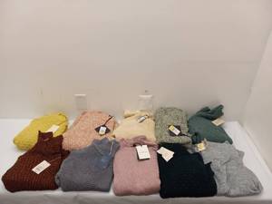 10 NEW WOMENS SWEATERS