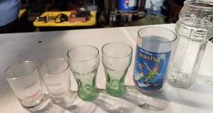 lot 44 image: Vintage Glasses - Hamms, Coca Cola, McDonalds, and Red Lobster