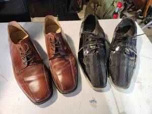 lot 52 image: 2 Pairs of Mens Dress Shoes Size 13