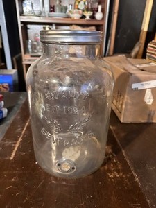 lot 145 image: 2 Gallon Quality Beverage Glass Container