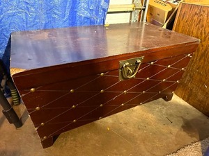 lot 153 image: Boston Loft Furnishing Espresso Glam Coffee Table Trunk