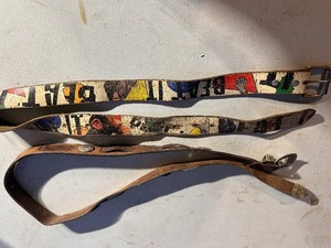 lot 171 image: Vintage Beat It Hand Painted Belt and Leather Belt