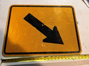 lot 321 image: Street Sign Directional Arrow Measuring 24 x 18