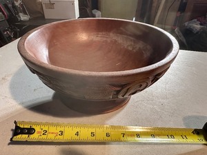 lot 297 image: Antique Hand Carved Wood Bowl
