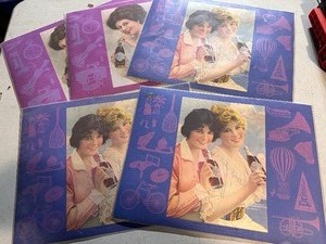 lot 302 image: Variety of 5 Vintage Coca-Cola Placemats