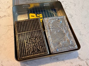 lot 203 image: Vintage WCC West Coast Choppers Copper Two Tone Biker Motorcycle Flip Top Lighter