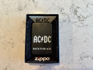 lot 213 image: 2019 Matte ACDC Flip Top Zippo Lighter