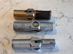 lot 228 image: Three Vintage Nimrod Pipe Lighter Pipeliter Nut and Bolt