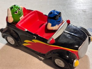 lot 107 image: M&Ms Candy Dish Black Convertible Limo with Red Flames