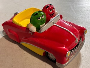 lot 107A image: M&Ms Red with Ceramic Red Convertible Candy & Nut Dish