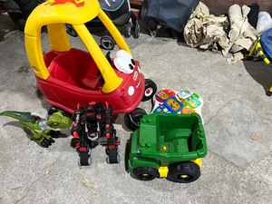 little tikes  car and bike  and other toys