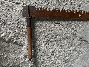 old vintage 2 man saw