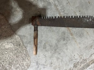 old vintage 2 man saw